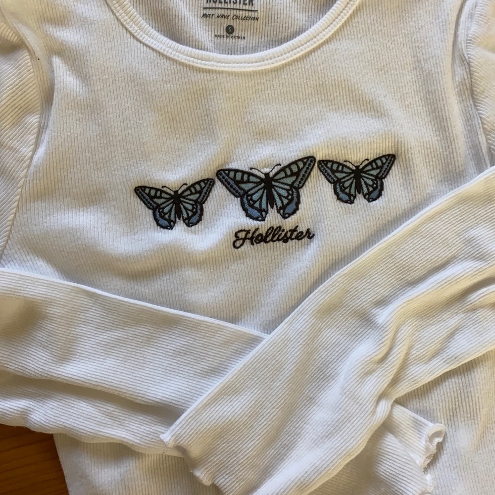 Hollister Long Sleeve Butterfly top